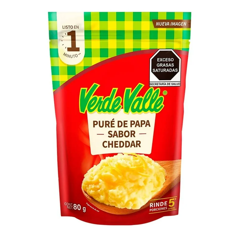 D2 PURE DE PAPA SABOR QUESO CHEDDAR V.VALLE 80G