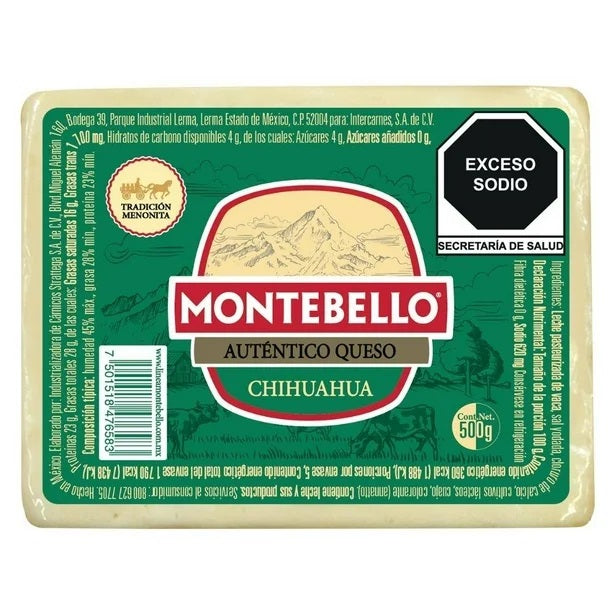 B5 QUESO CHIHUAHUA MONTEBELLO 500GR