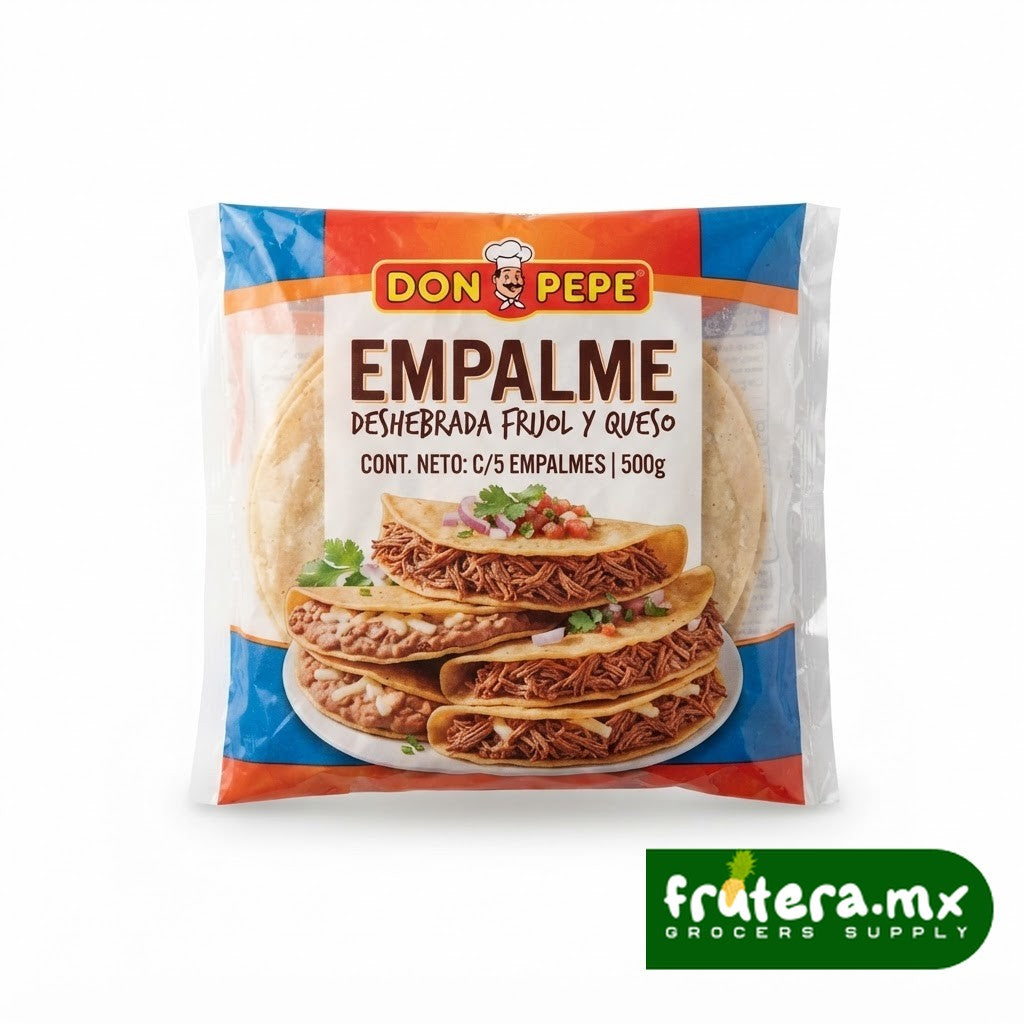 C3 EMPALME DESHEBRADA FRIJOL Y QUESO C/5 DON PEPE