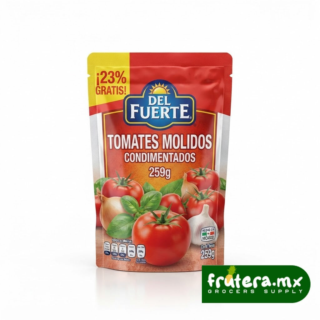 E2 TOMATES MOLIDOS DEL FUERTE CONDIMENTADOS 259G (23% GRATIS)