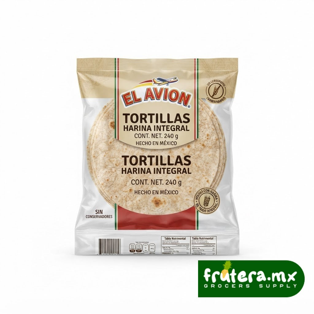 F1 TORTILLAS HARINA INTEGRAL EL AVION 240 GRS