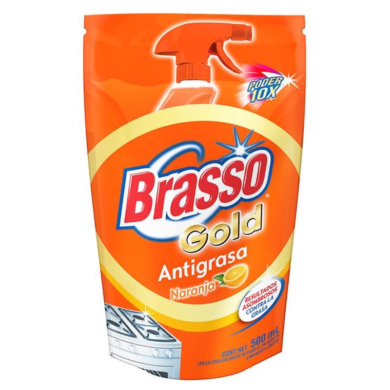 BRASSO GOLD ANTIGRASA NARANJA 500ML