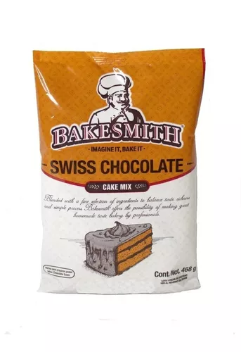 HARINA PARA PASTEL CHOCOLATE SUIZO BAKESMITH 468G