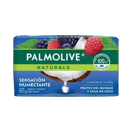 JABON PALMOLIVE FRUTOS BOSQUE Y AGUA COCO 120G.
