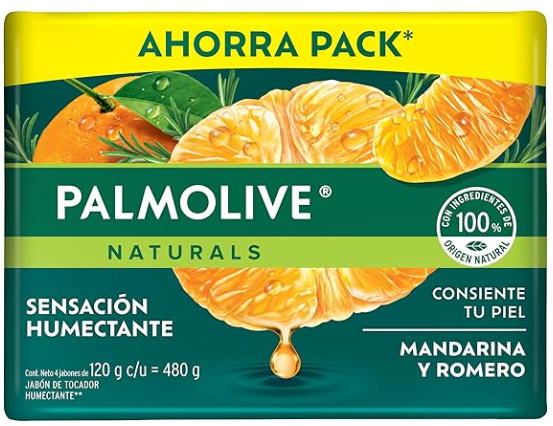 JABON PALMOLIVE MANDARINA/ROMERO 4/120GRS