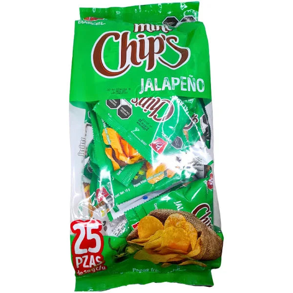 MINI CHIPS SABOR JALAPEÑO BOLSA 25/18G BARCEL