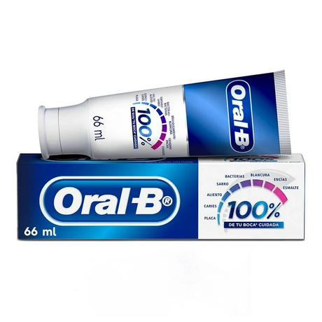 ORAL-B PASTA DENTAL CON FLOUR 100% MENTA REF 66ML
