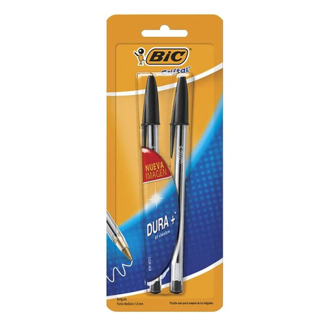 PLUMA D CRISTAL PRECISION NEGRA PUNTO FINO C/2 BIC