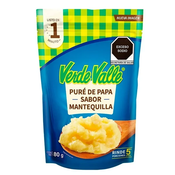D2 PURE DE PAPA SABOR MANTEQUILLA VERDE VALLE 80G