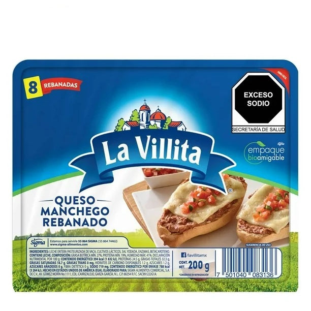 B5 QUESO MANCHEGO REB LA VILLITA 200G 8313