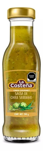 SALSA DE CHILE SERRANO 280G LA COSTEÑA