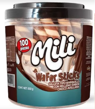 G2 VITROLERO WAFER STICKS CHOCO/AVELLANA C/100