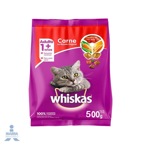WHISKAS CARNE RECETA ORIGINAL SECO 500G