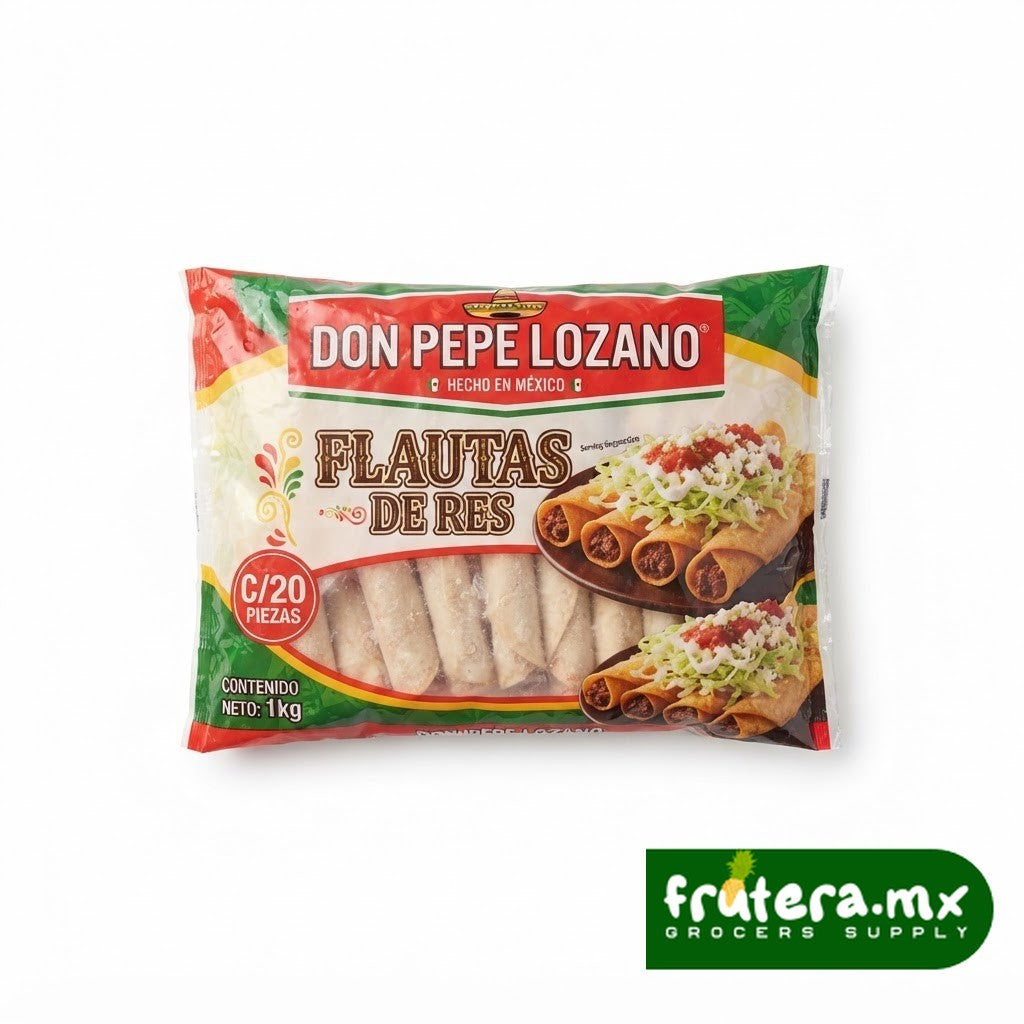 B8 FLAUTAS DE RES DON PEPE LOZANO C/20 PIEZAS