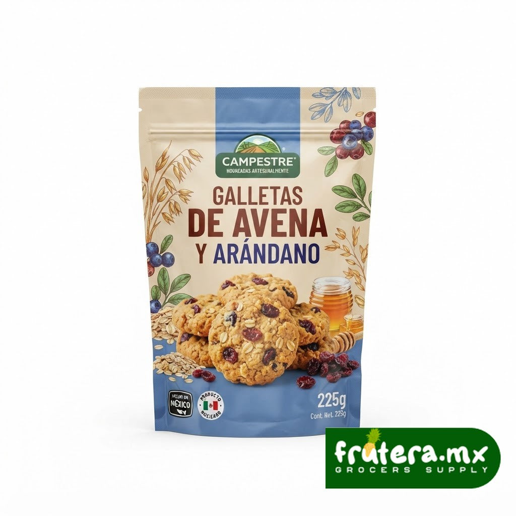 E8 GALLETAS DE AVENA ARANDANOS 225G